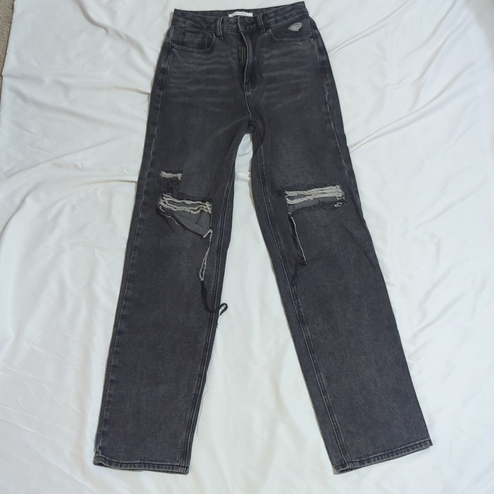 Pacsun Washed Ripped '90s Boyfriend Jeans, Color Washed Black Size 26 - Picture 4 of 16